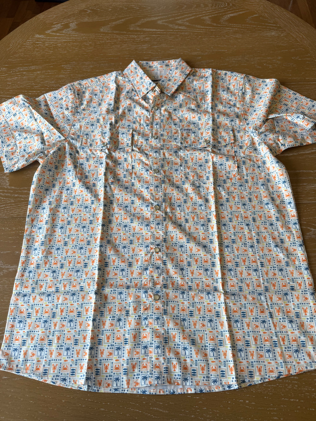 Coastal Short Sleeve Pearl Snap