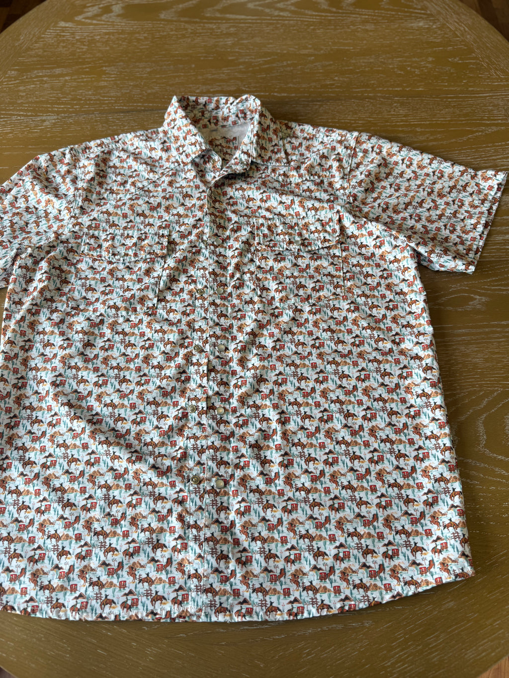 Western Schooner Short Sleeve Pearl Snap