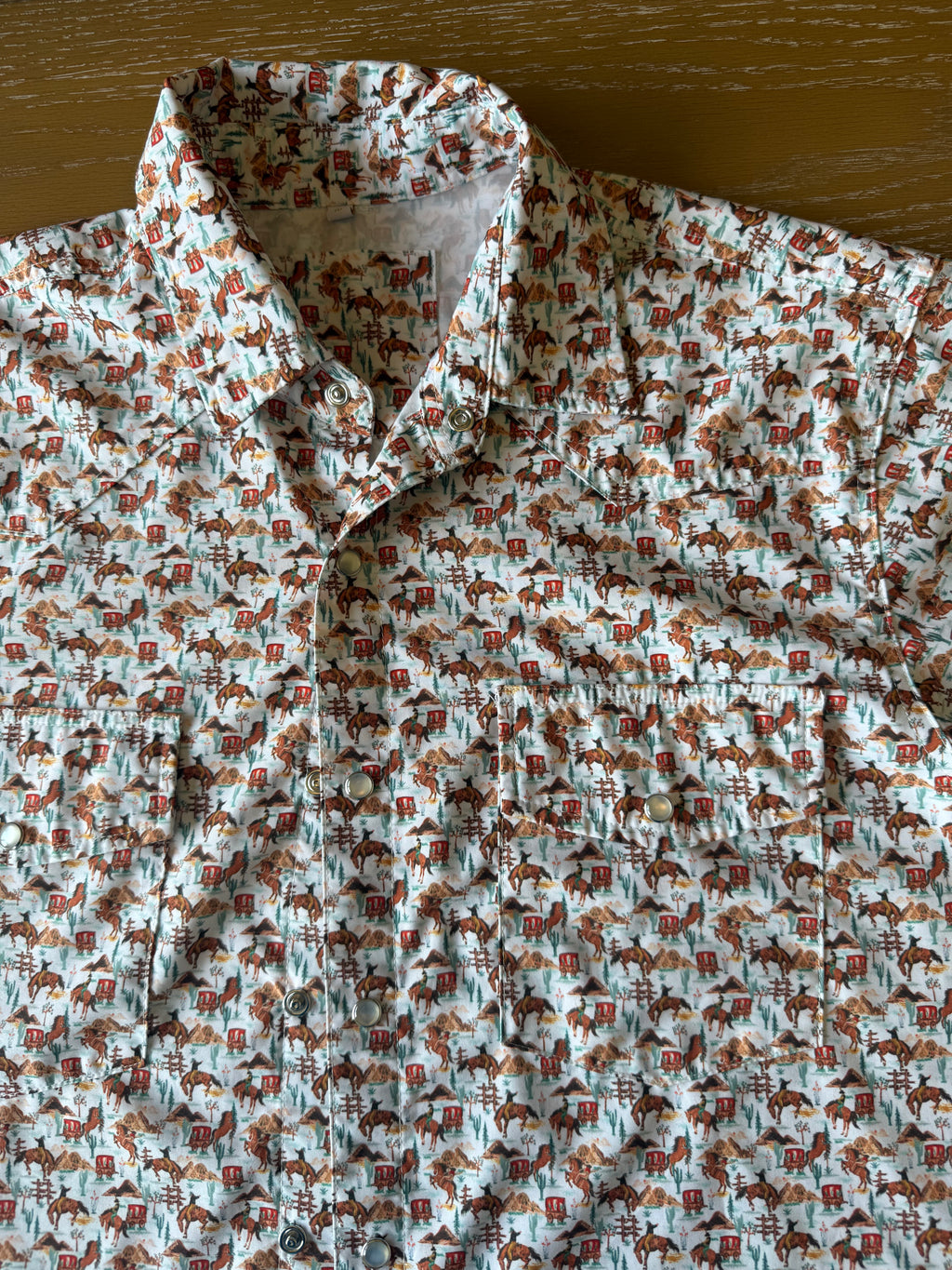 Western Schooner Short Sleeve Pearl Snap