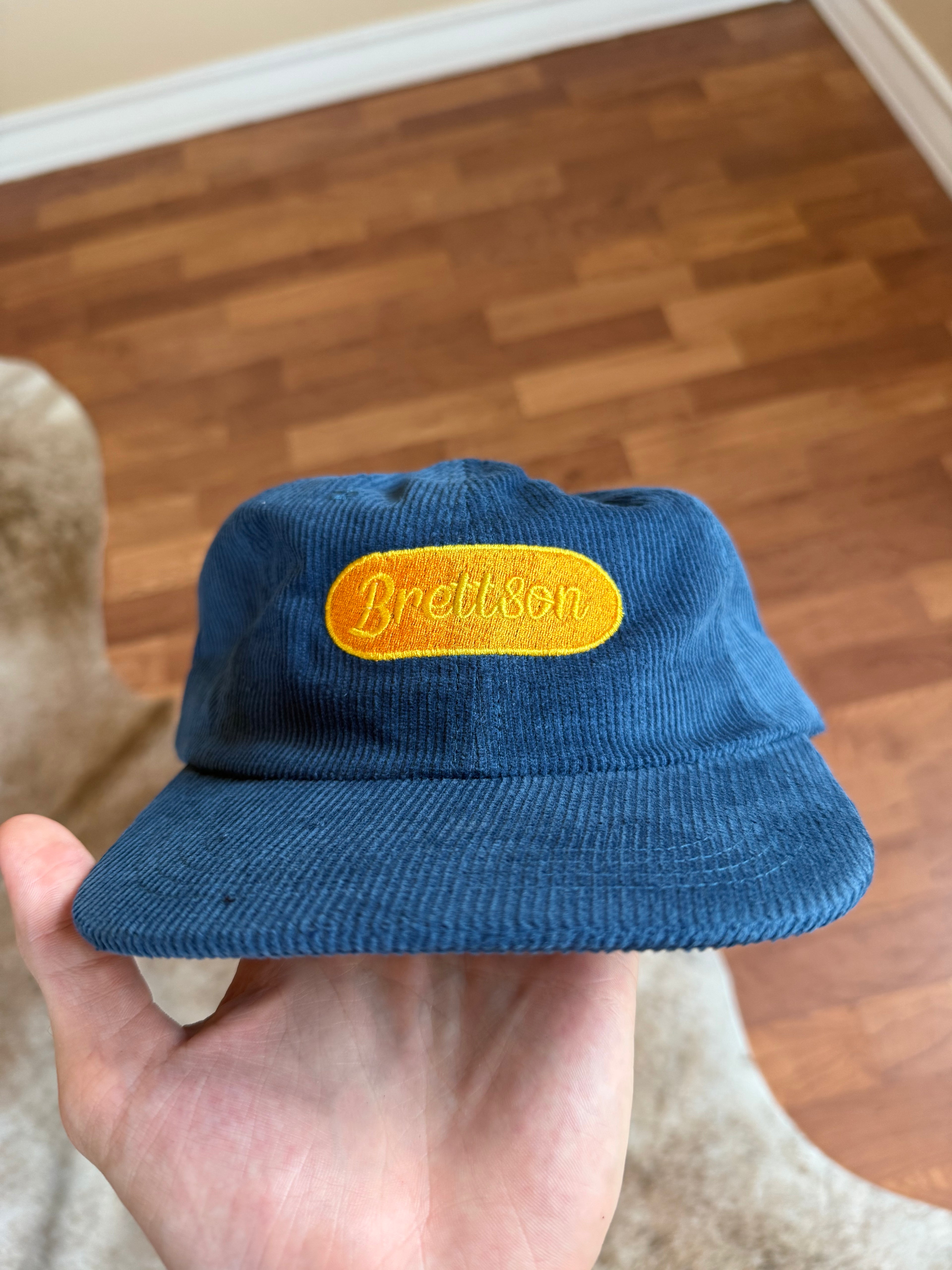 Navy & Gold Corduroy Snapback